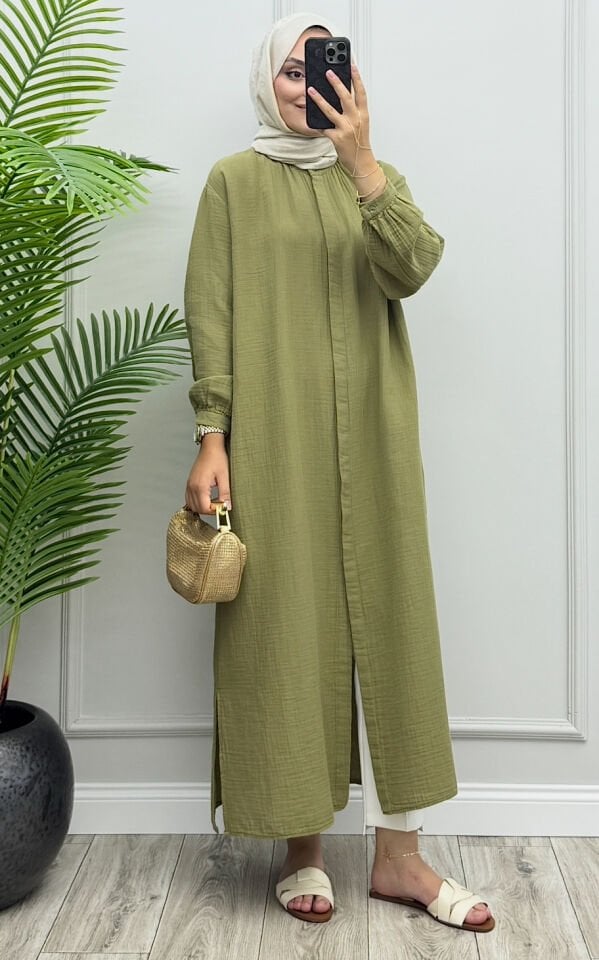 Datça Müslin Gömlek Olive