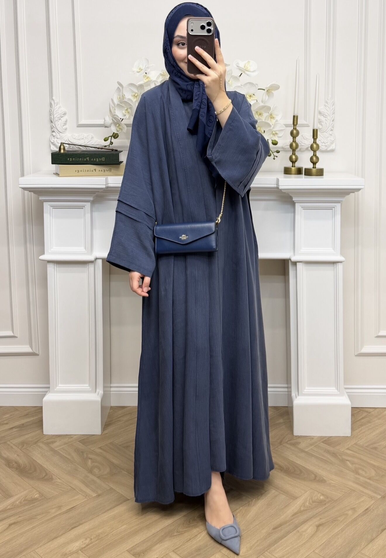 Vaha Tensel Abaya Takım İndigo