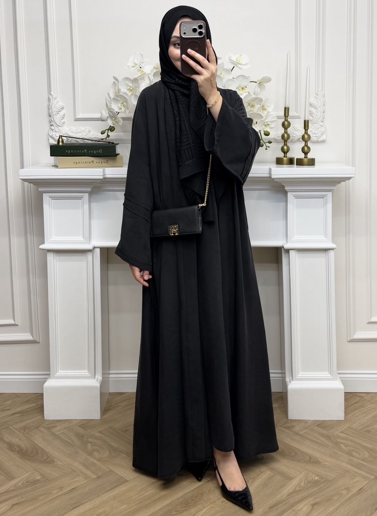 Vaha Tensel Abaya Takım Siyah