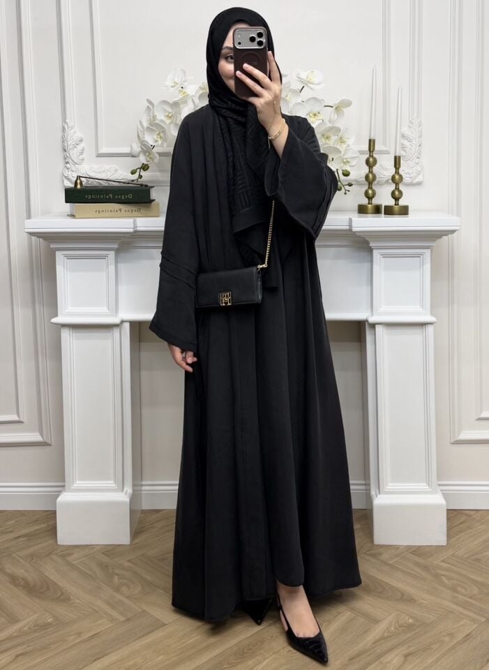 Vaha Tensel Abaya Takım Siyah