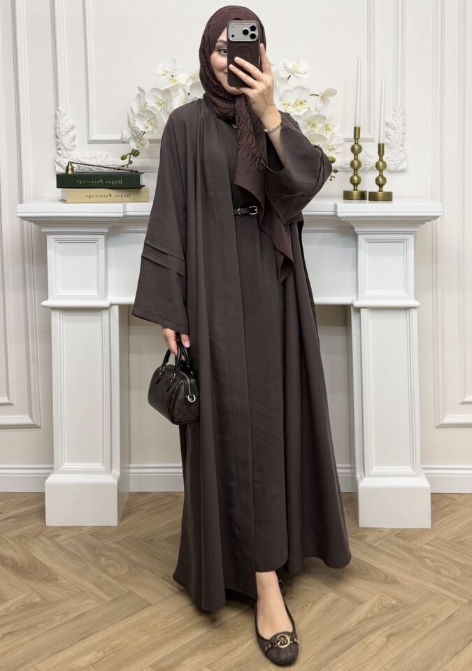 Vaha Tensel Abaya Takım Kahve (Ön Sipariş)