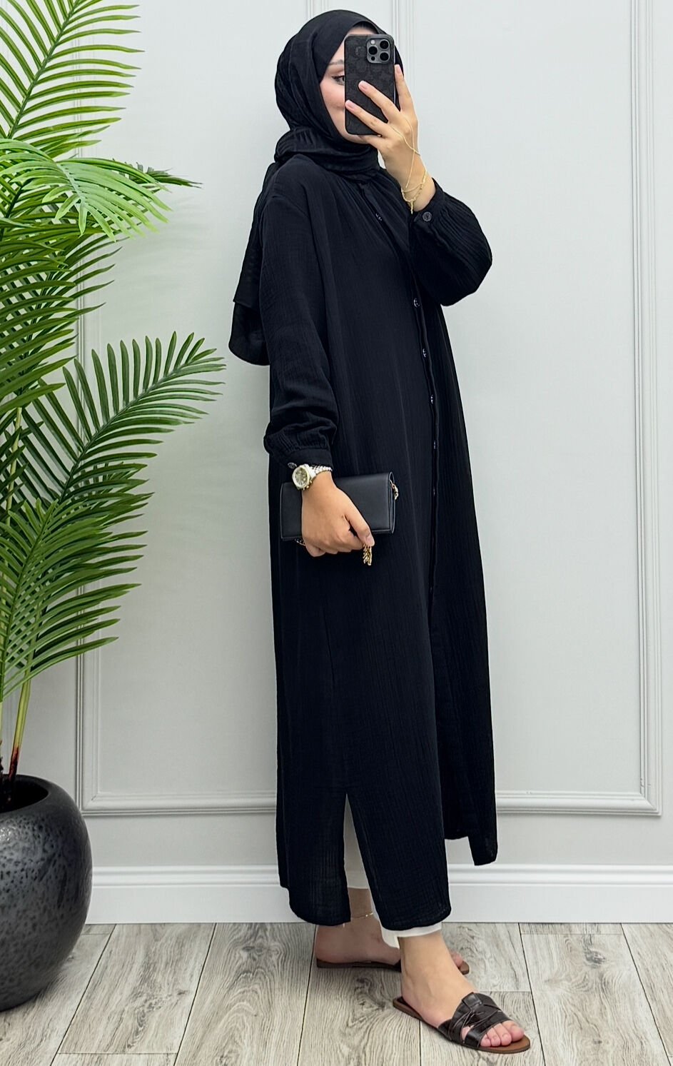 Datça Müslin Gömlek Siyah