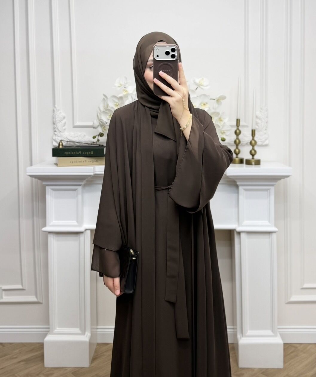 Şifon Şal Kahverengi