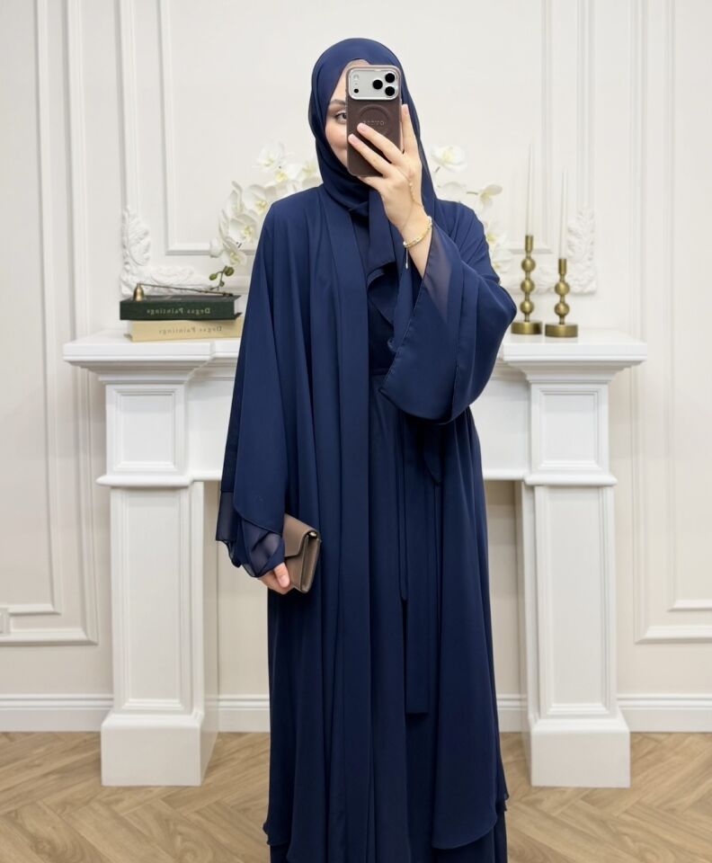 Şifon Şal Lacivert