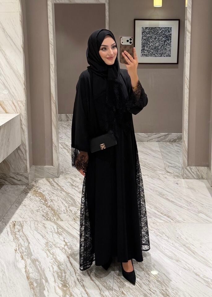 Gülse Dantel Abaya Takım (Ön Sipariş)