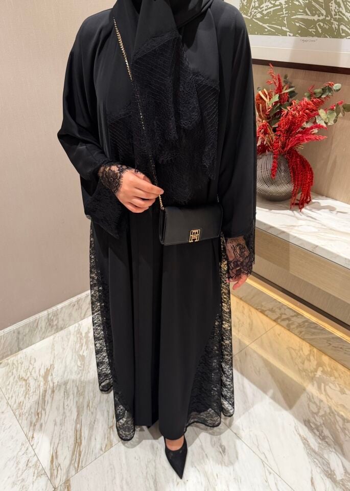 Gülse Dantel Abaya Takım (Ön Sipariş)