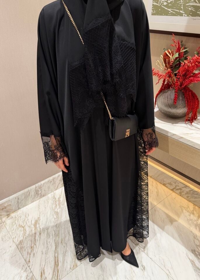 Gülse Dantel Abaya Takım (Ön Sipariş)