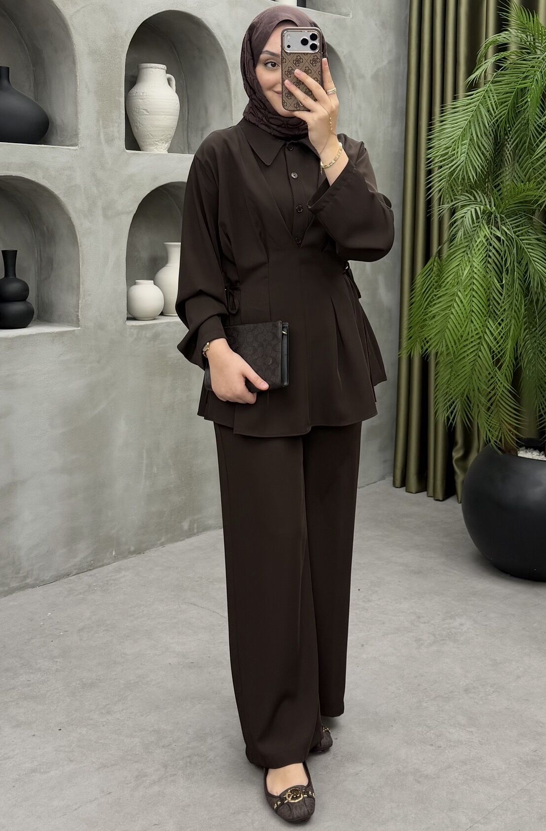 Adriana Pensli Takım Kahve