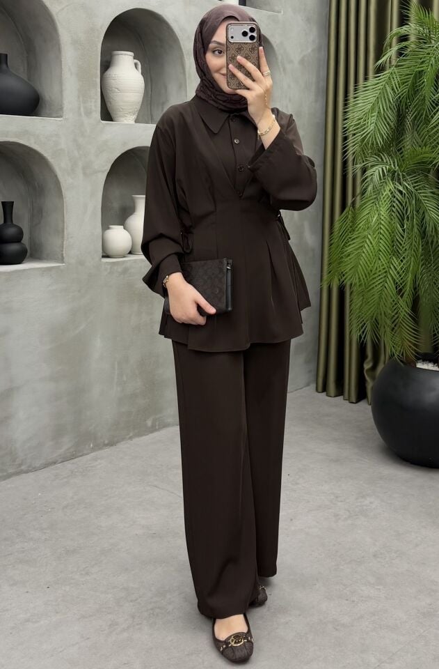 Adriana Pensli Takım Kahve