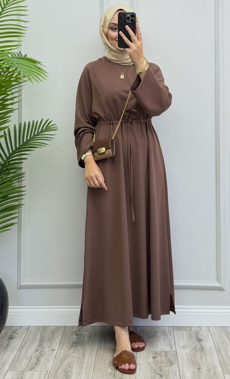 Safir Oysho Elbise Kahve