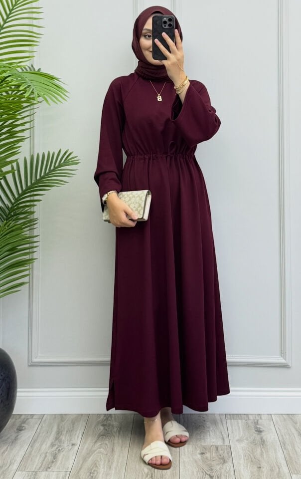 Safir Oysho Elbise Bordo