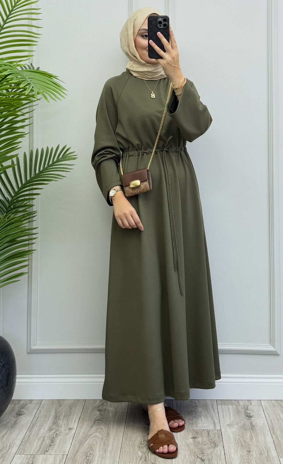 Safir Oysho Elbise Haki