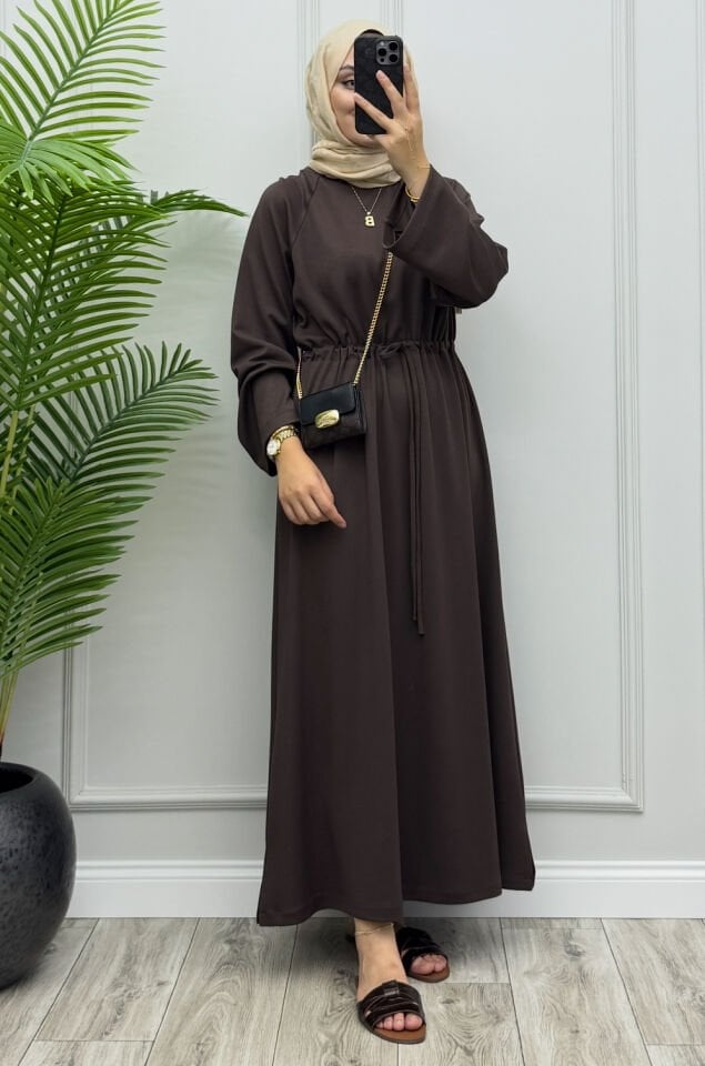 Safir Oysho Elbise Acı Kahve