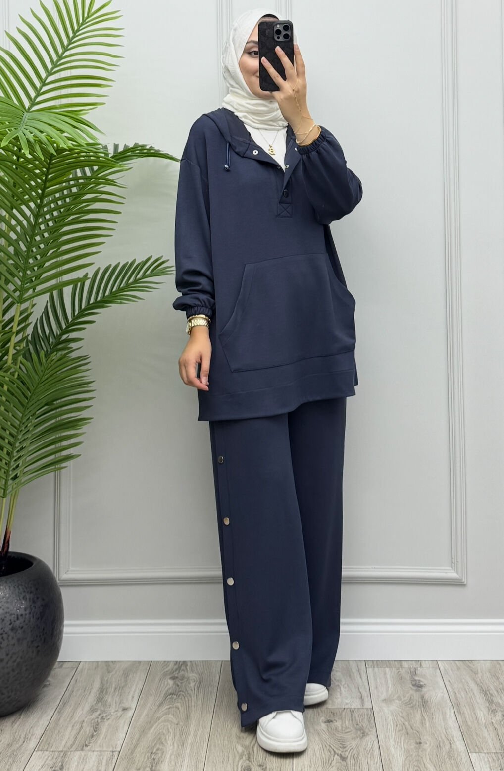 Lora Çıtçıtlı Oysho Takım Antrasit