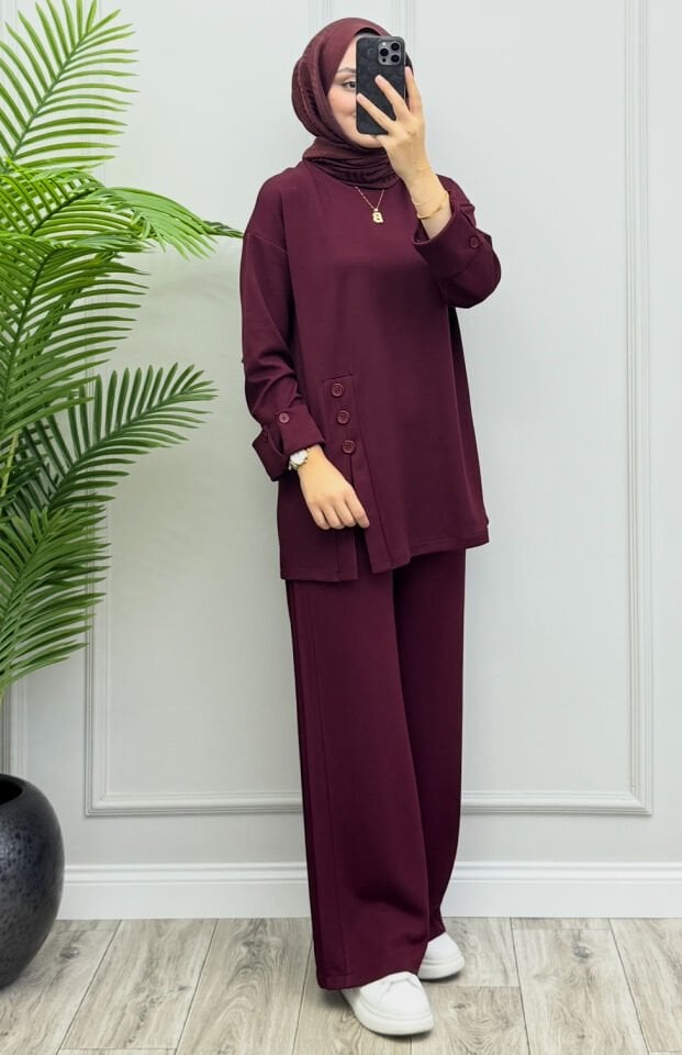 Yasmin Oysho Takım Bordo