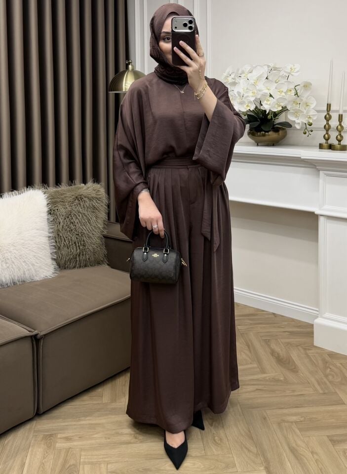 Lumina Saten Takım Kahve