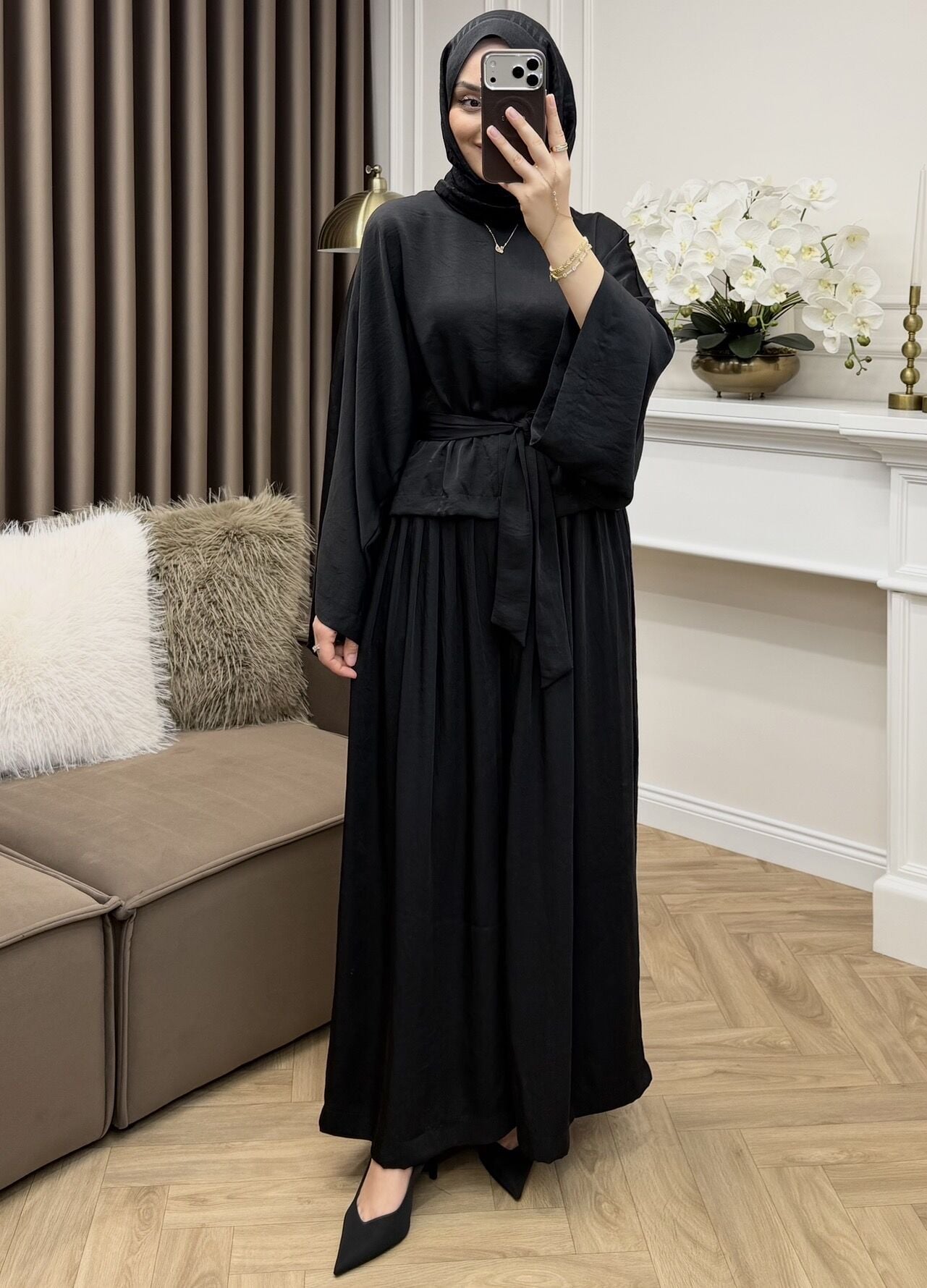 Lumina Saten Takım Siyah