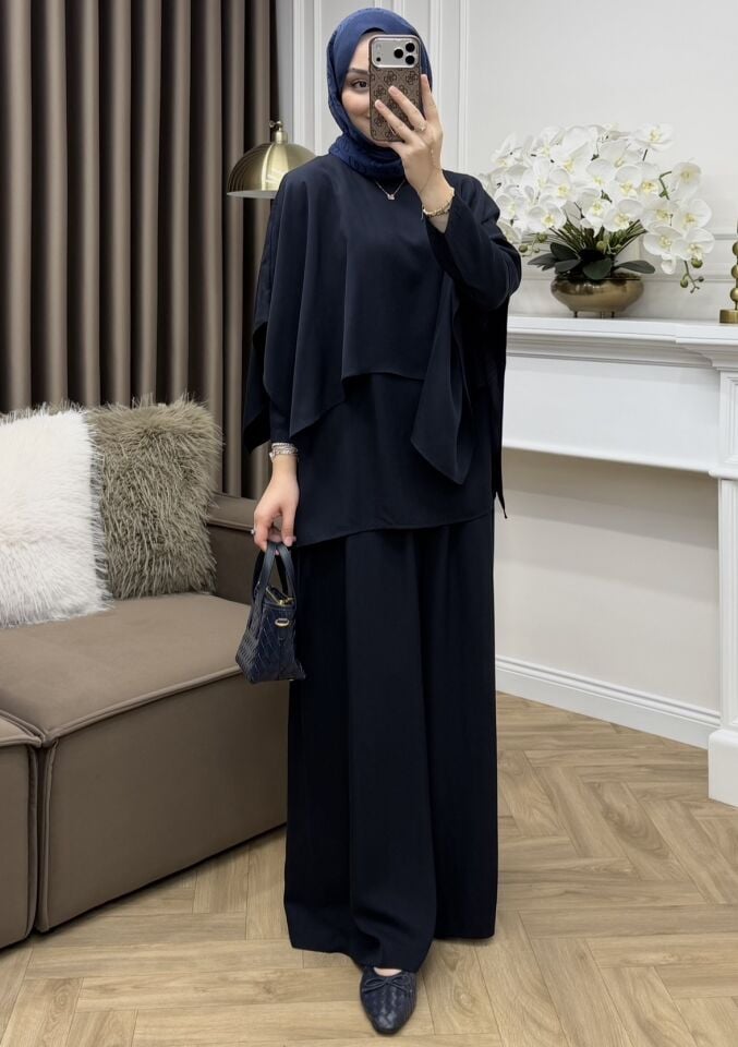 Vera Pelerinli Takım Lacivert