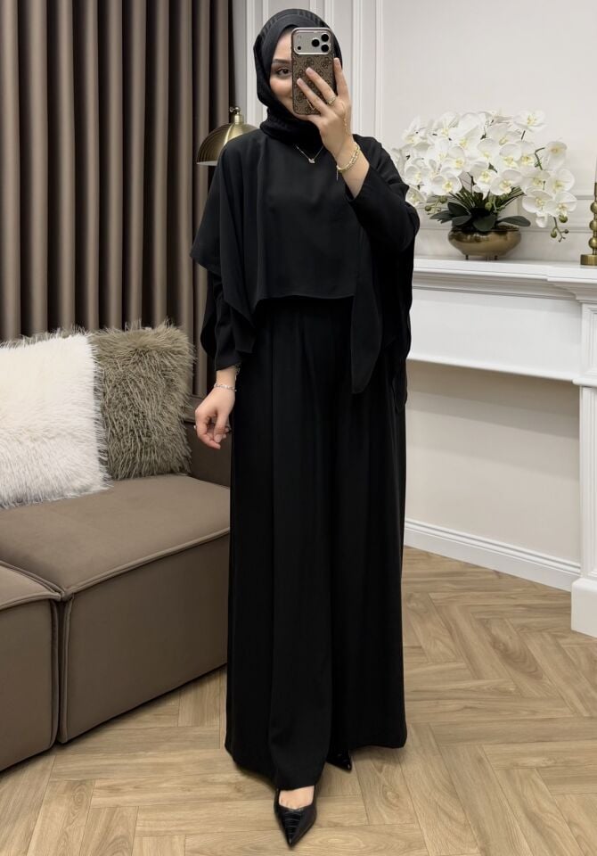 Vera Pelerinli Takım Siyah