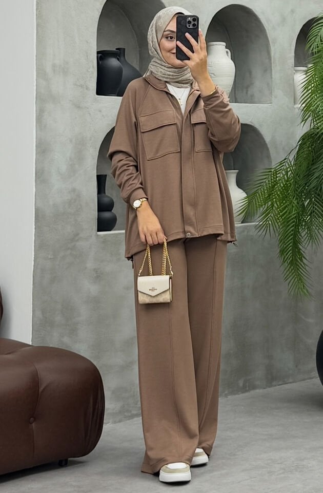 Bomber Oysho Takım Kahve