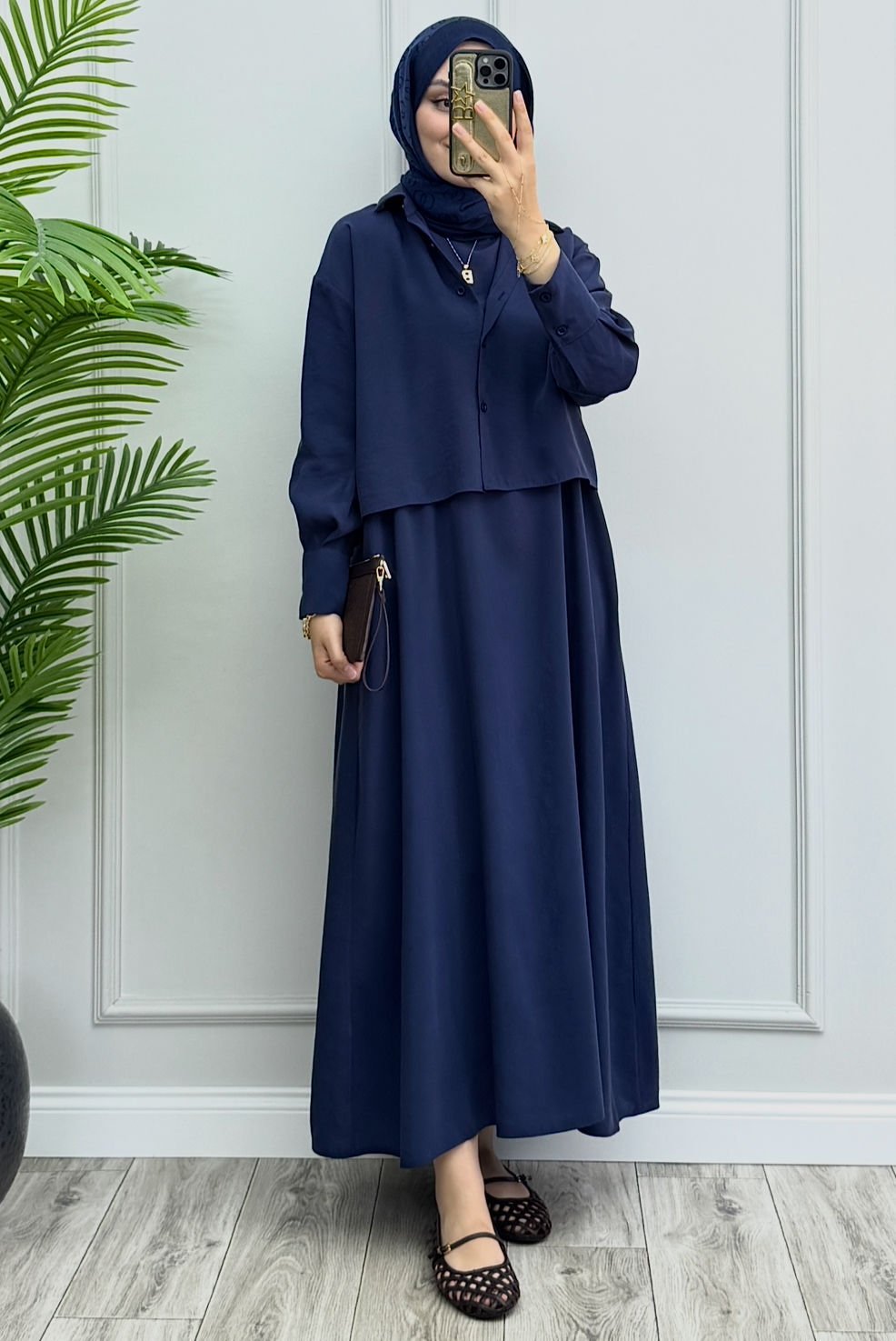 Valen Tensel Elbise Lacivert