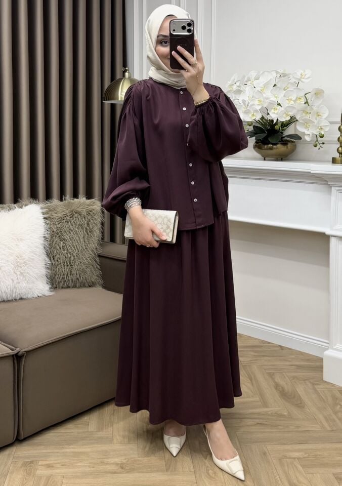 Luvia Etekli Takım Mürdüm