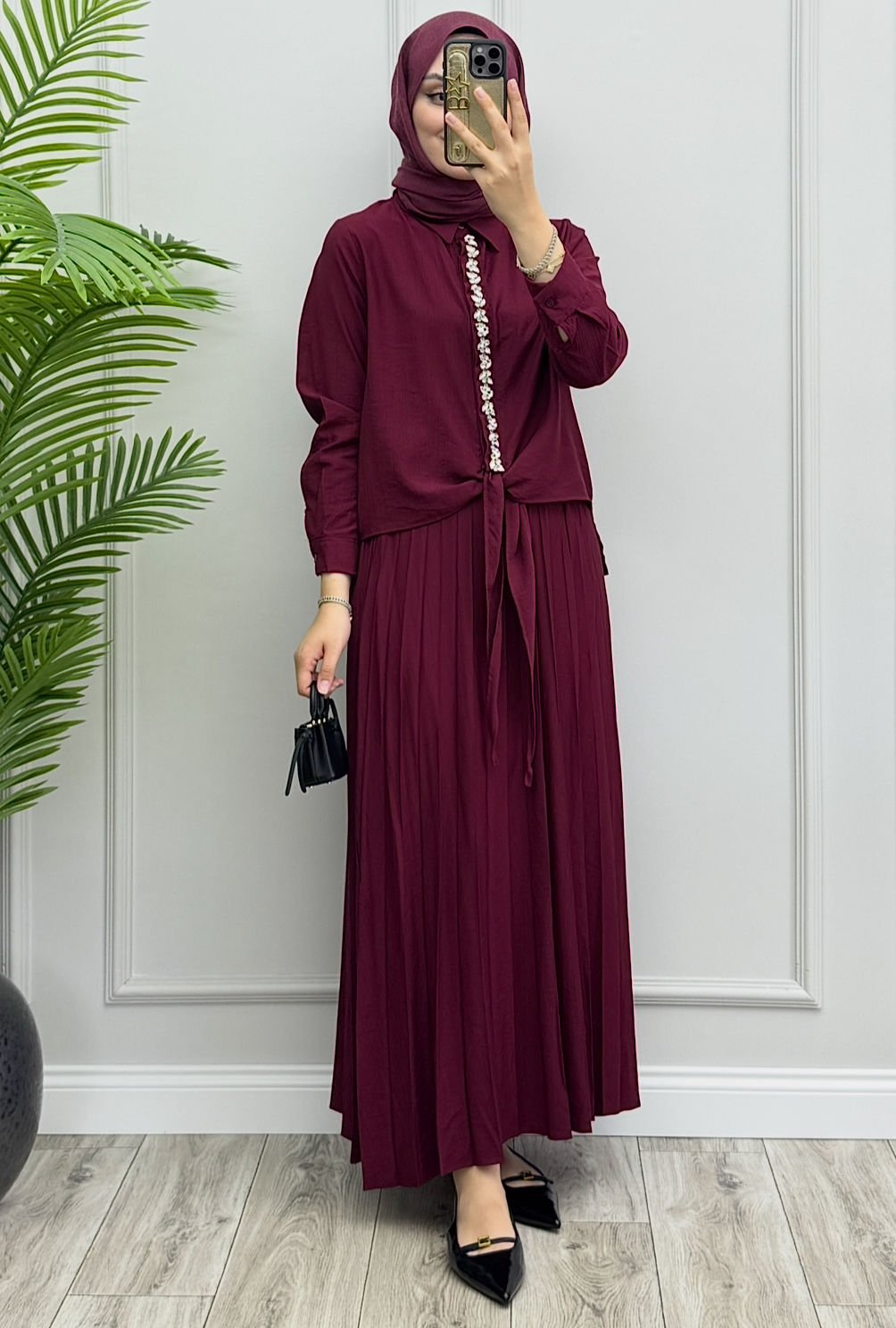 Dolce Etekli Takım Bordo