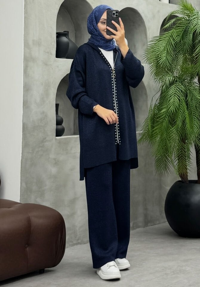 Zoha Simli Merserize Takım Lacivert