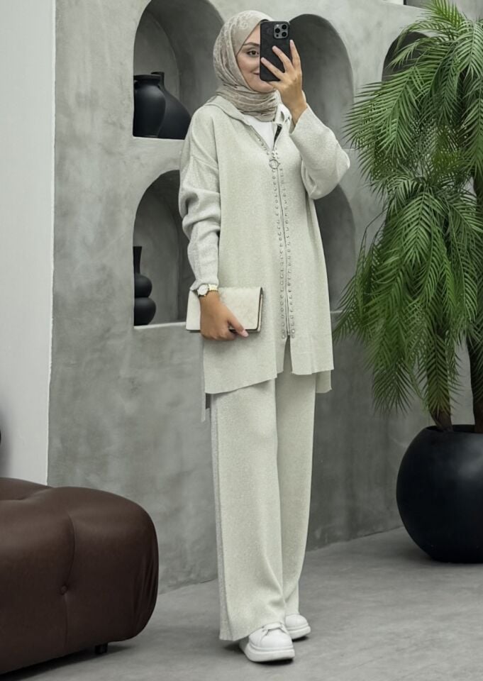 Zoha Simli Merserize Takım Ekru