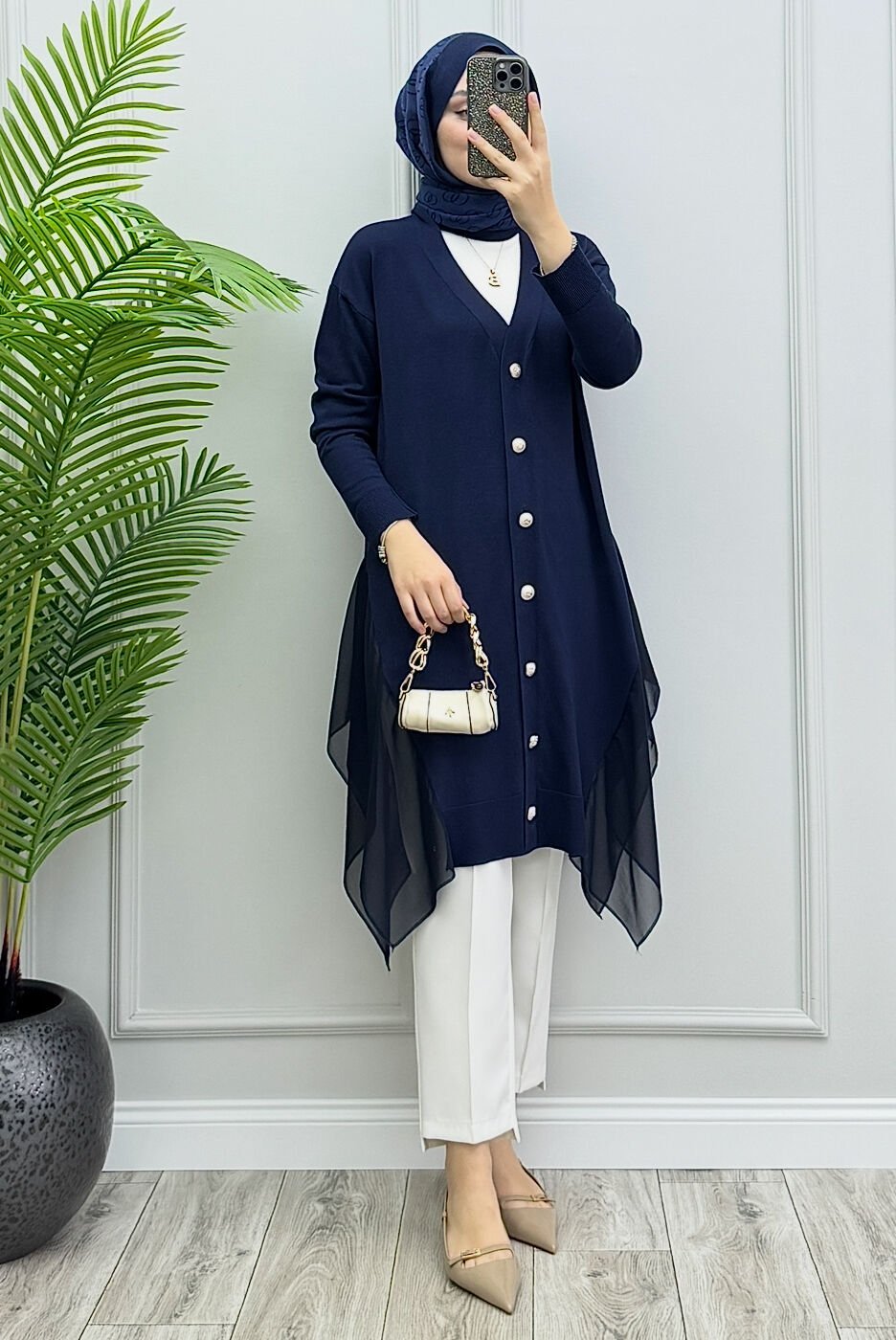 Mona Merserize Hırka Lacivert