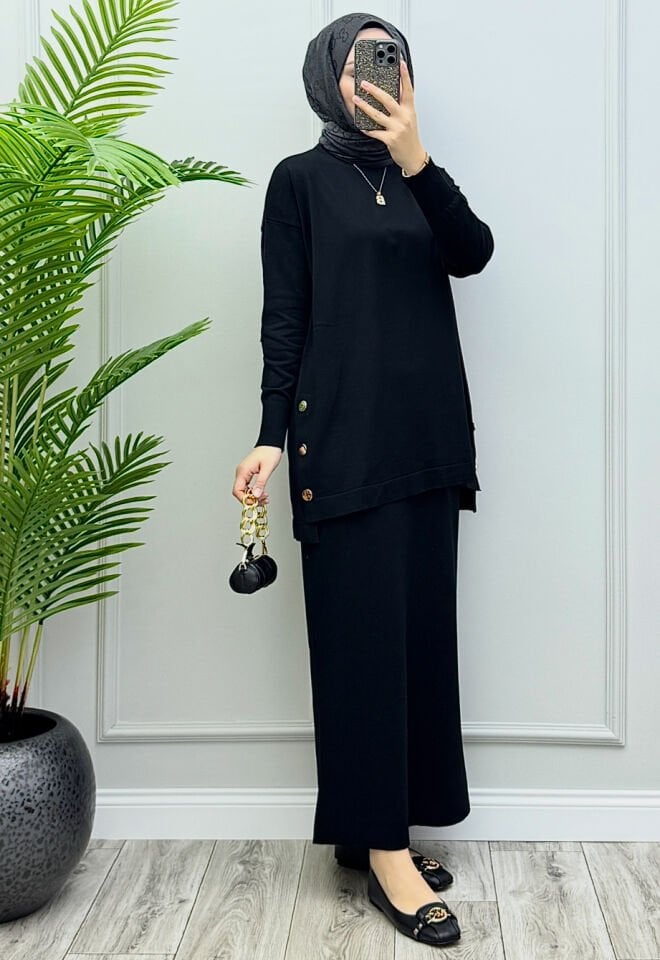 Lotus Merserize Etekli Takım Siyah