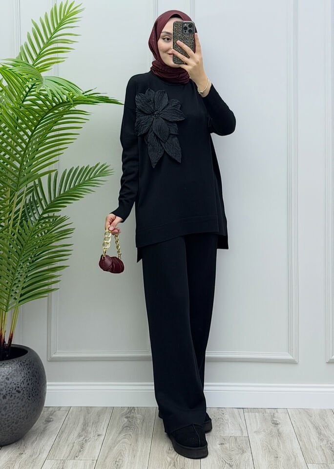 Rose Merserize Takım Siyah