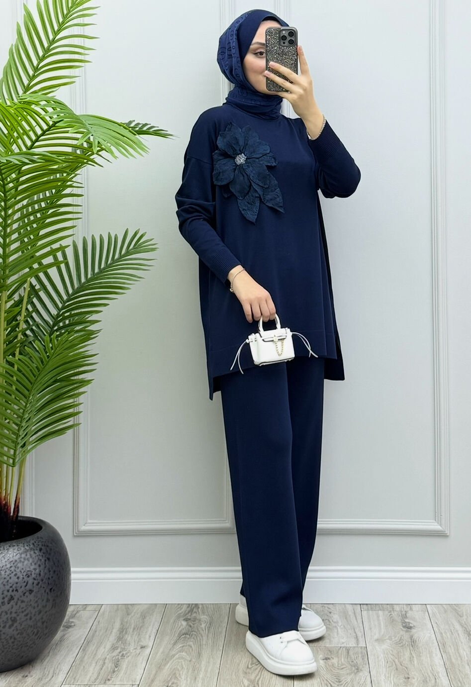Rose Merserize Takım Lacivert