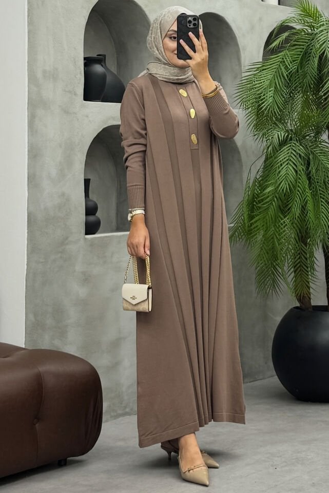 Laden Merserize Elbise Vizon