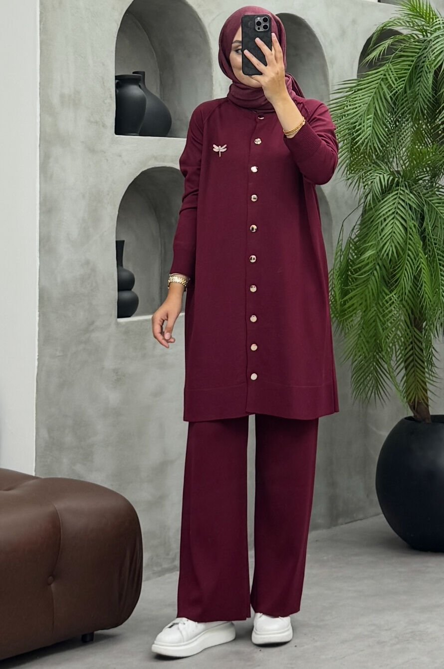 Mihal Merserize Takım Bordo