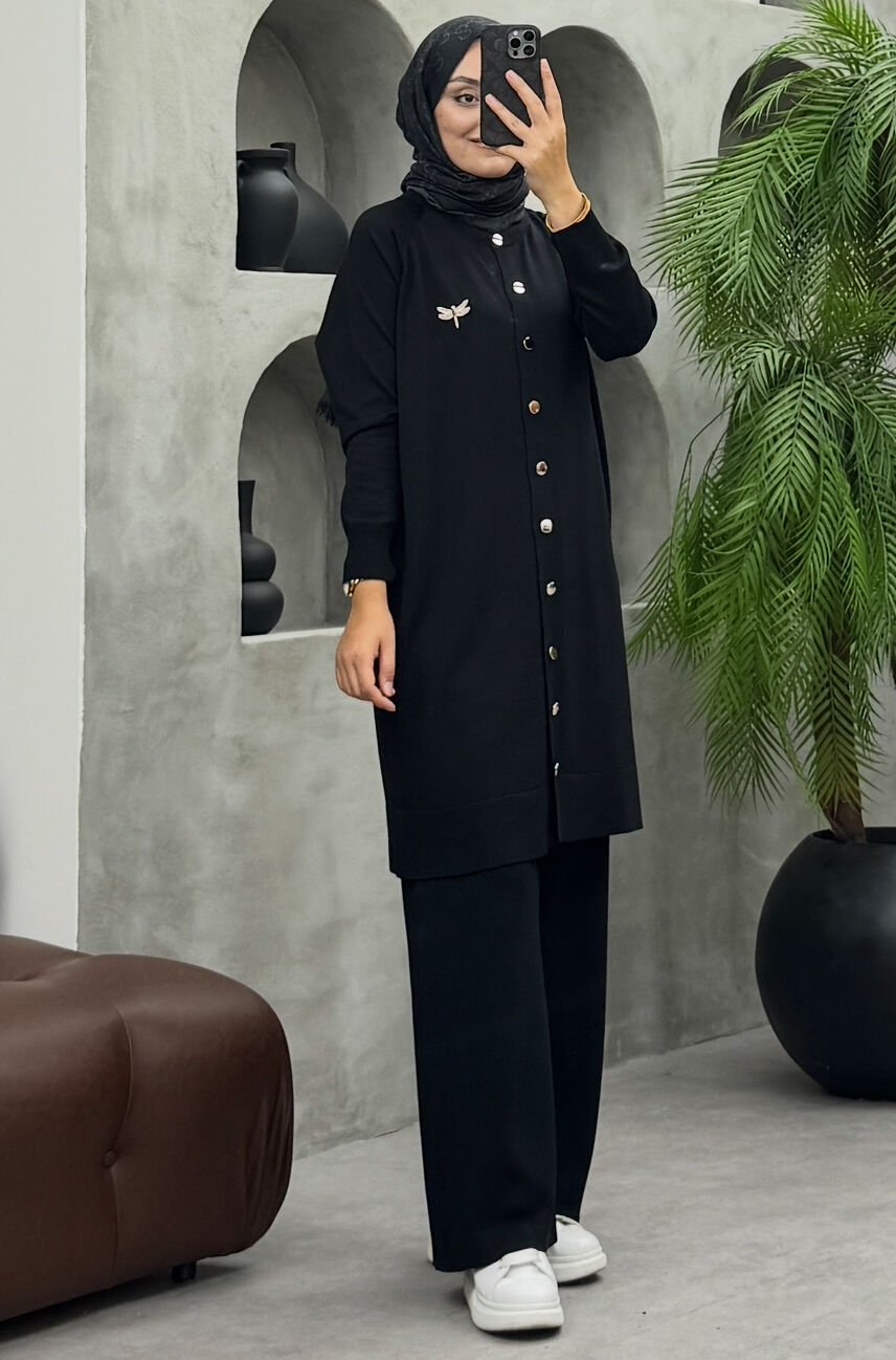 Mihal Merserize Takım Siyah