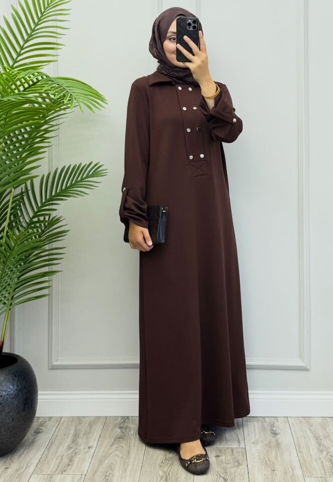 Helen Çıtçıtlı Oysho Elbise Kahve