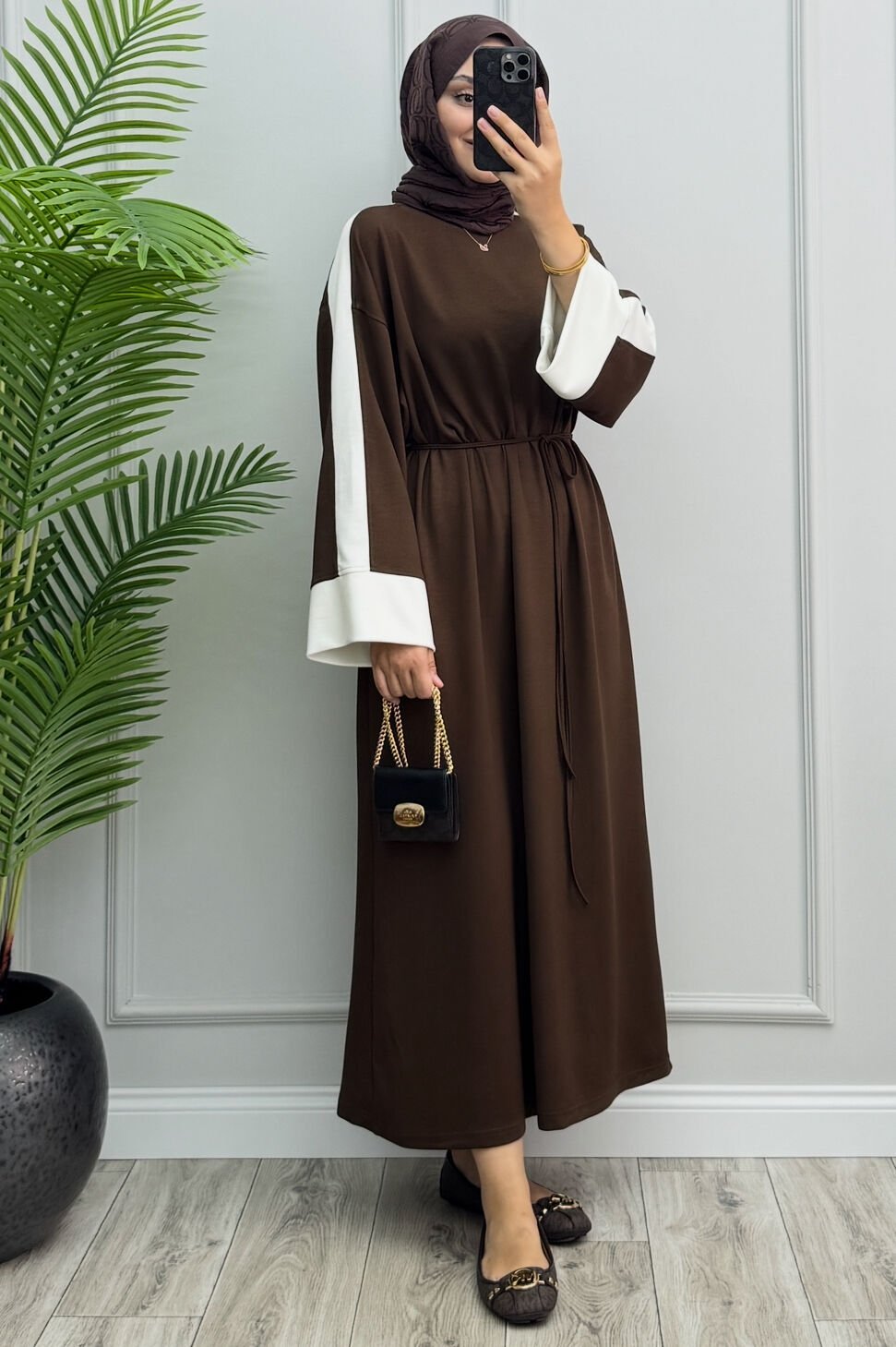 Lisa Oysho Elbise Kahverengi