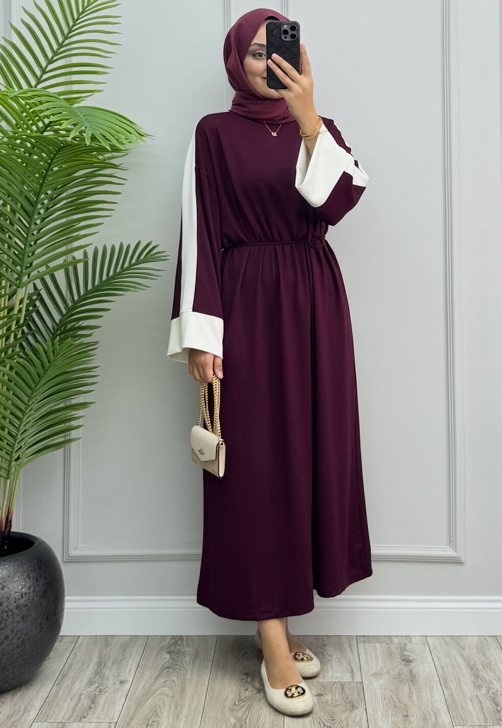 Lisa Oysho Elbise Bordo