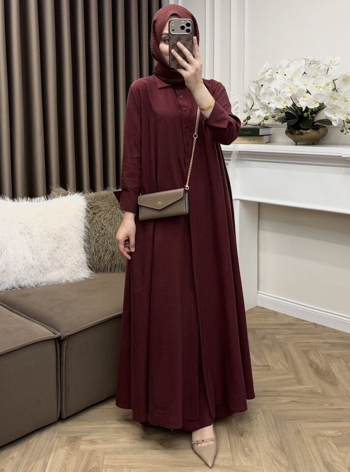 Mavera Tensel Qupra Takım Bordo
