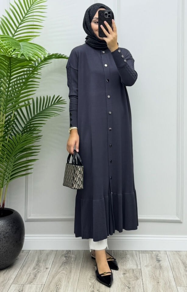 Duha Merserize Hırka Antrasit