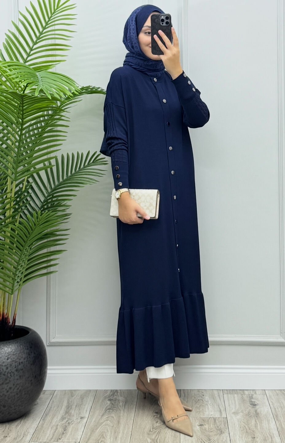 Duha Merserize Hırka Lacivert