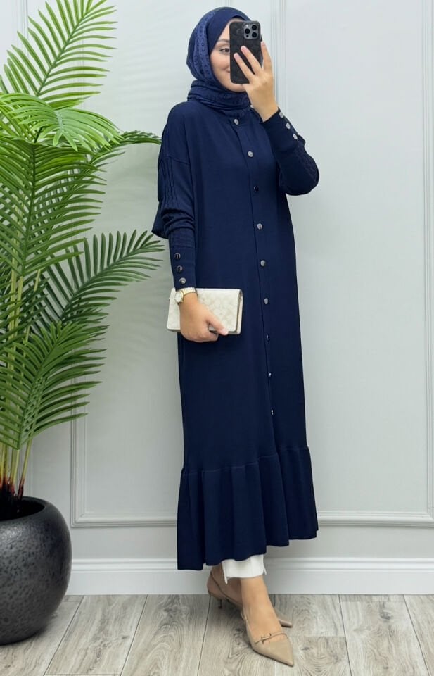 Duha Merserize Hırka Lacivert