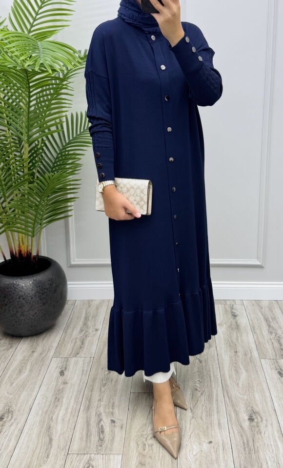 Duha Merserize Hırka Lacivert