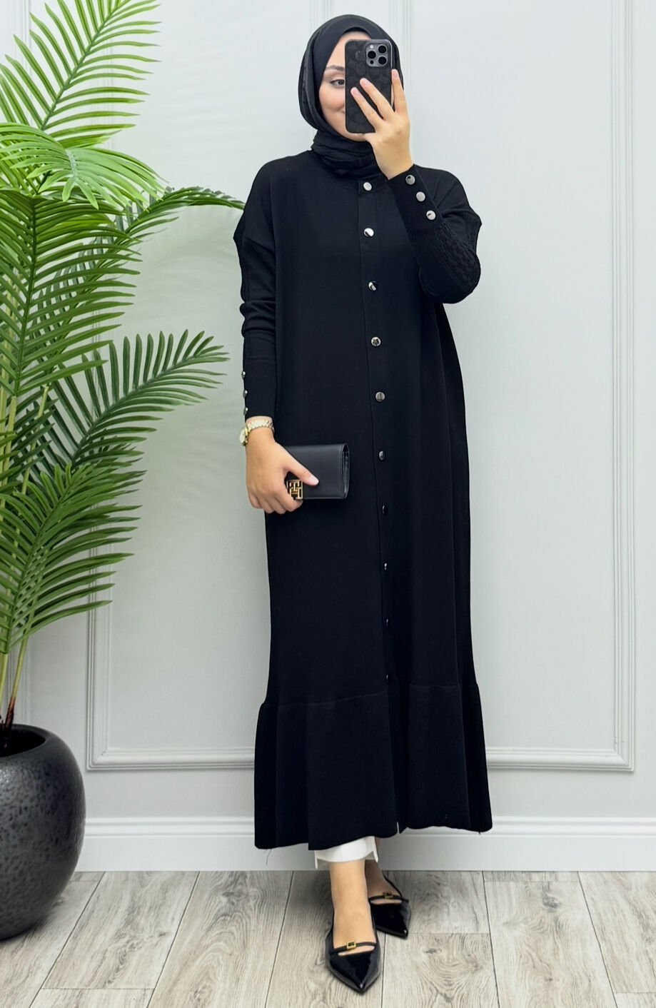 Duha Merserize Hırka Siyah