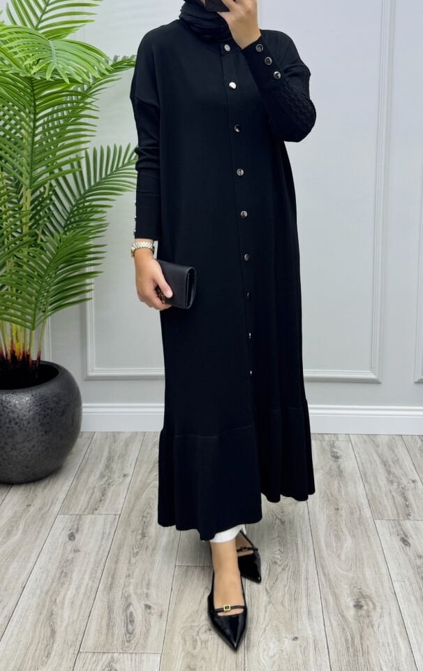 Duha Merserize Hırka Siyah