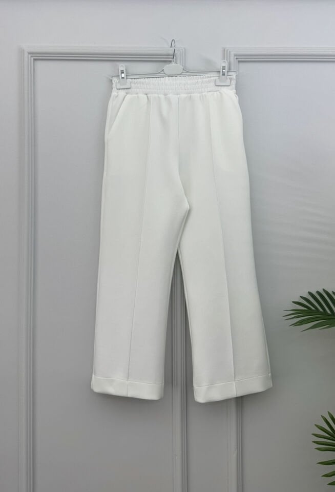 Scuba Pantolon Beyaz
