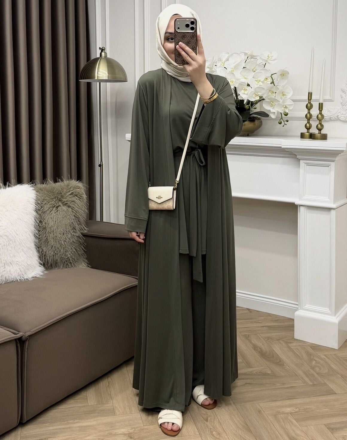 Pena Oysho Pantolonlu Abaya Takım Haki