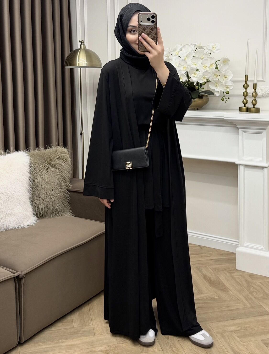 Pena Oysho Pantolonlu Abaya Takım Siyah