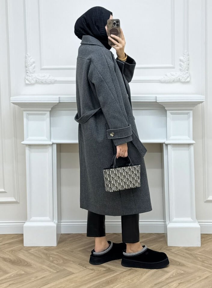 Quar Kaşe Kaban Antrasit